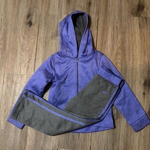 Skechers Kids Purple and Gray Jogger Set - Size 4T